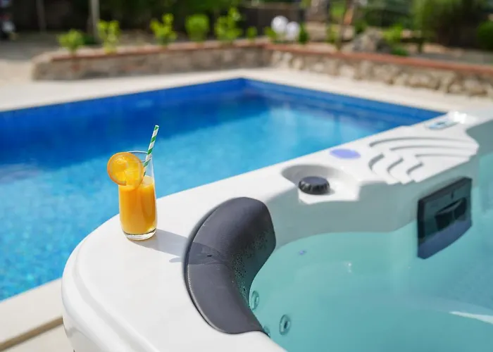 Stone Lady With Pool&hot Tub,sauna,bbq,garden 펜션 Rasopasno